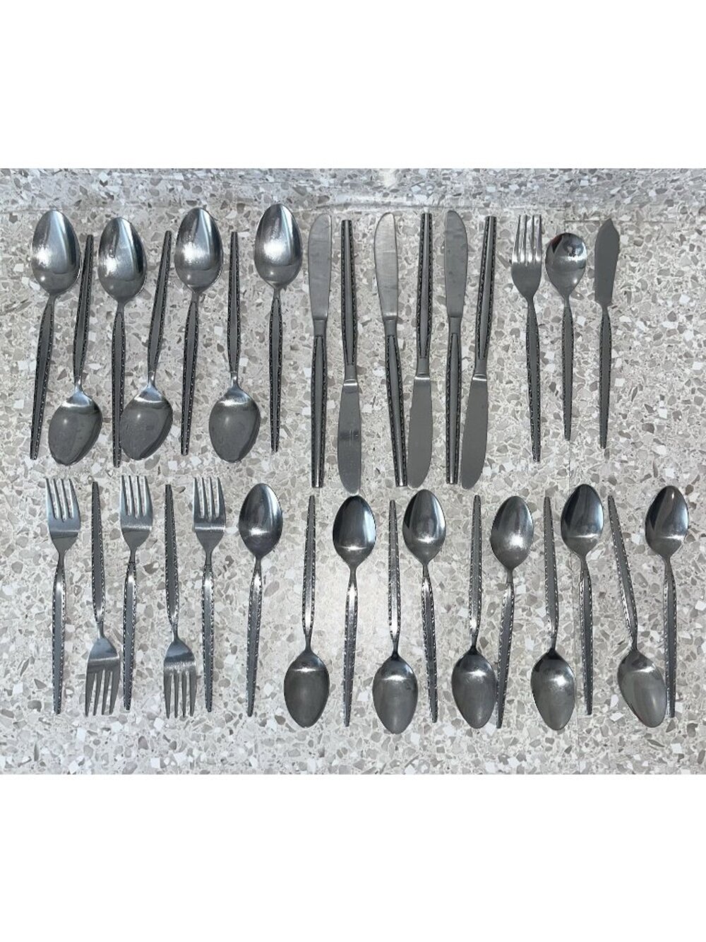 Stanley Roberts Ensenada Stainless Flatware Japan 32 Pcs Relish Spoon & Spreader